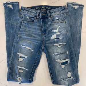 AE Next Level Stretch Patched High Waisted Jeggings